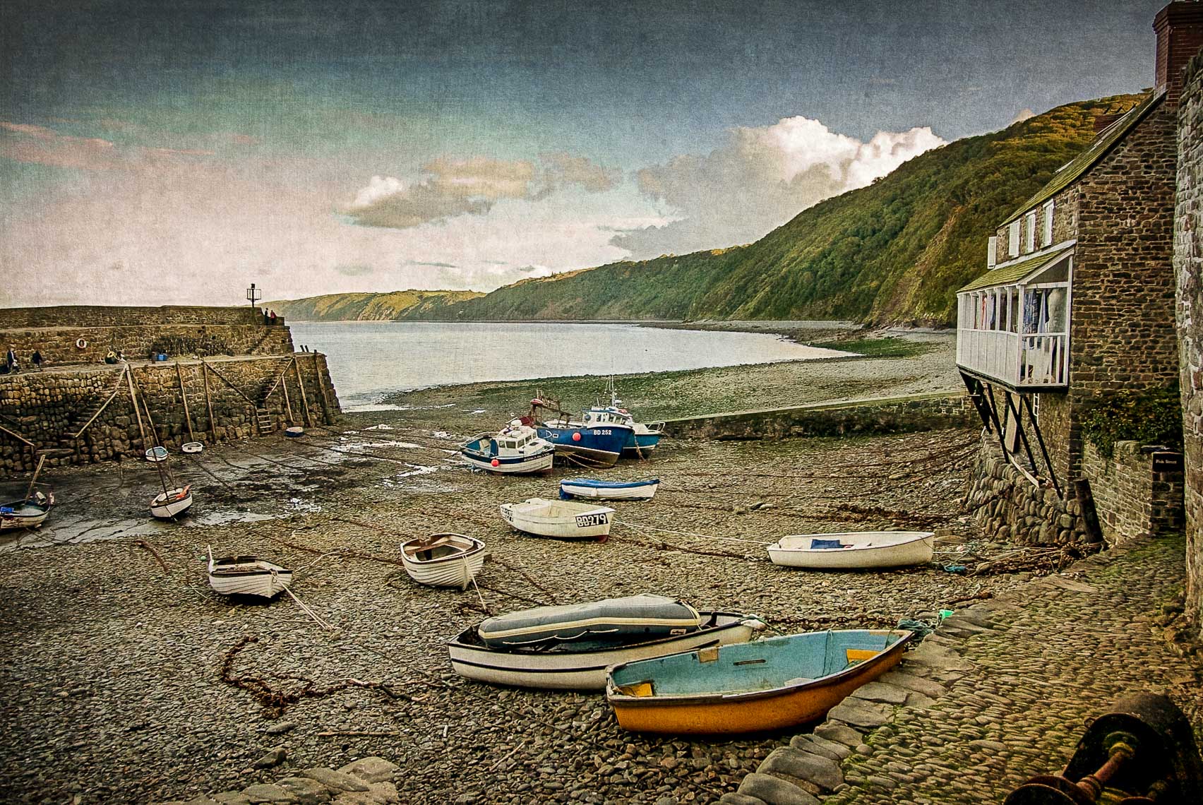 Dusk at Clovelly Harbour, Devon